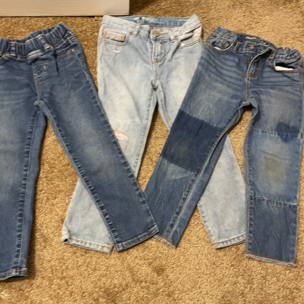 Three pair size 4 Gap girls jeans
